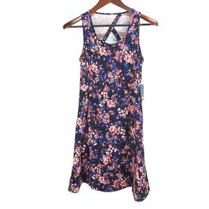 NWT We Wander Athletic Flex-stretch Floral Keyhole Back A-Line Dress Short Size